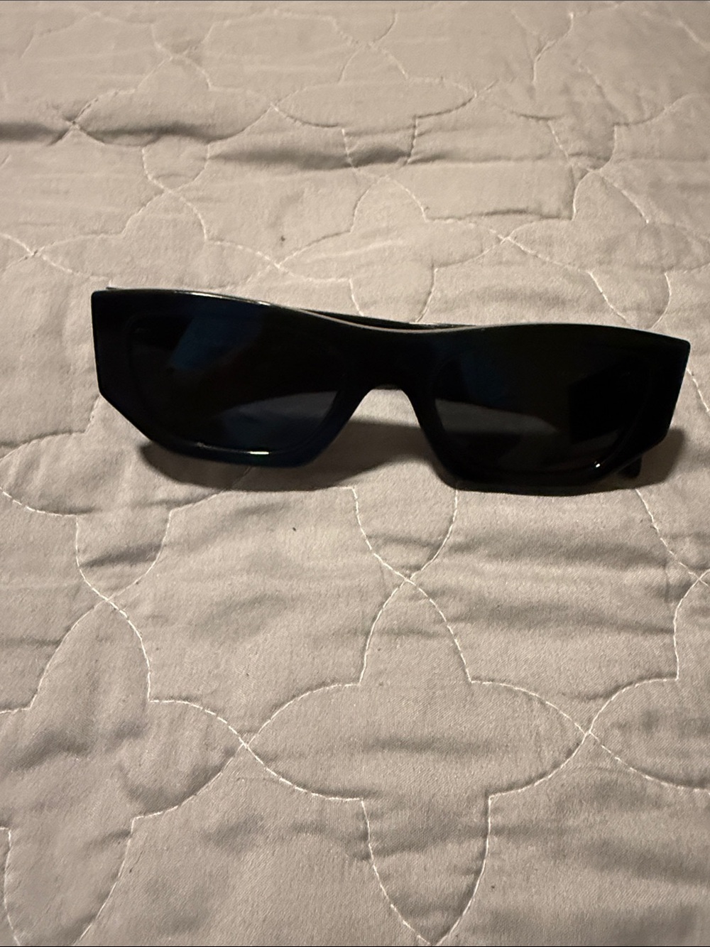 Prada Men's Black Rectangular Sunglasses
